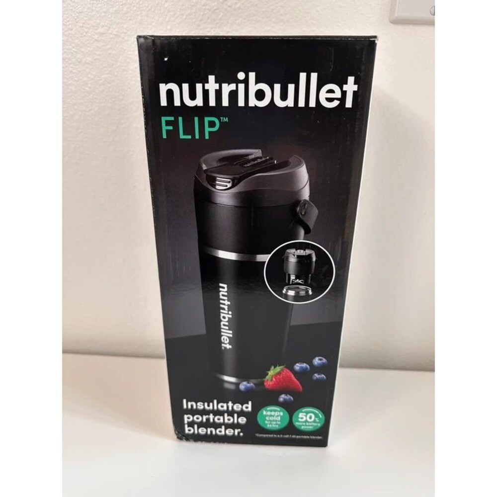 NutriBullet Flip Insulated Portable Blender 18oz Travel/Dorm